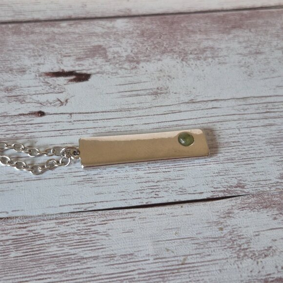 NWT Stainless Steel Prosperity Bar Necklace - Picture 2 of 9